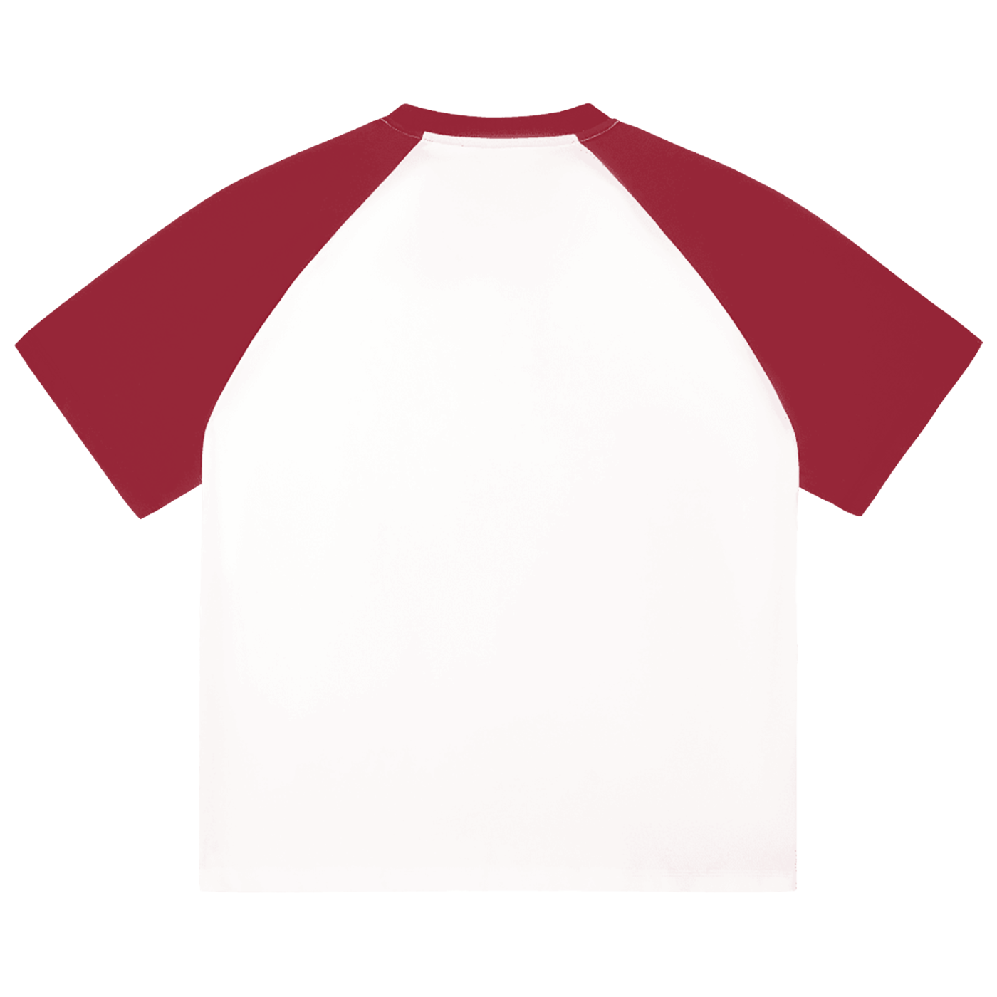 RED/WHITE COLOUR-BLOCK TEE