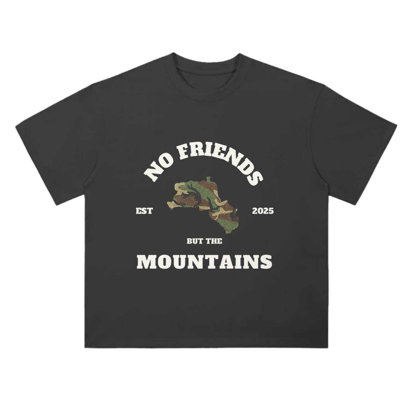 BLACK CAMO PRINT TEE