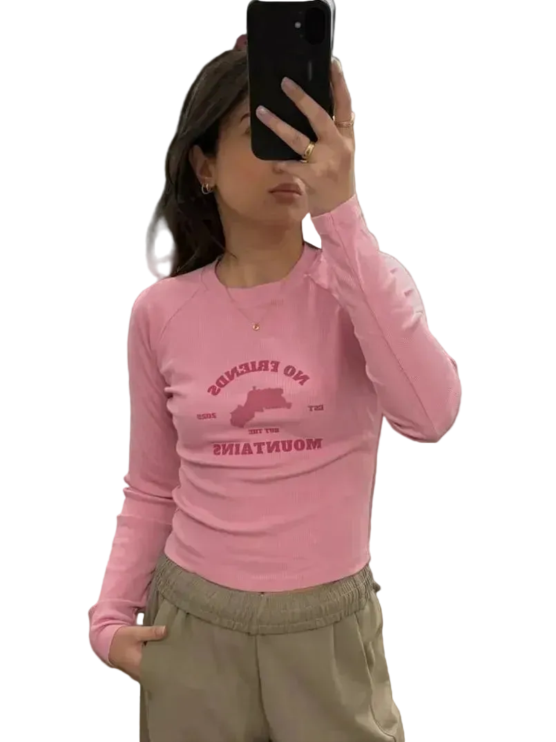 PINK LONG SLEEVE WMNS TOP