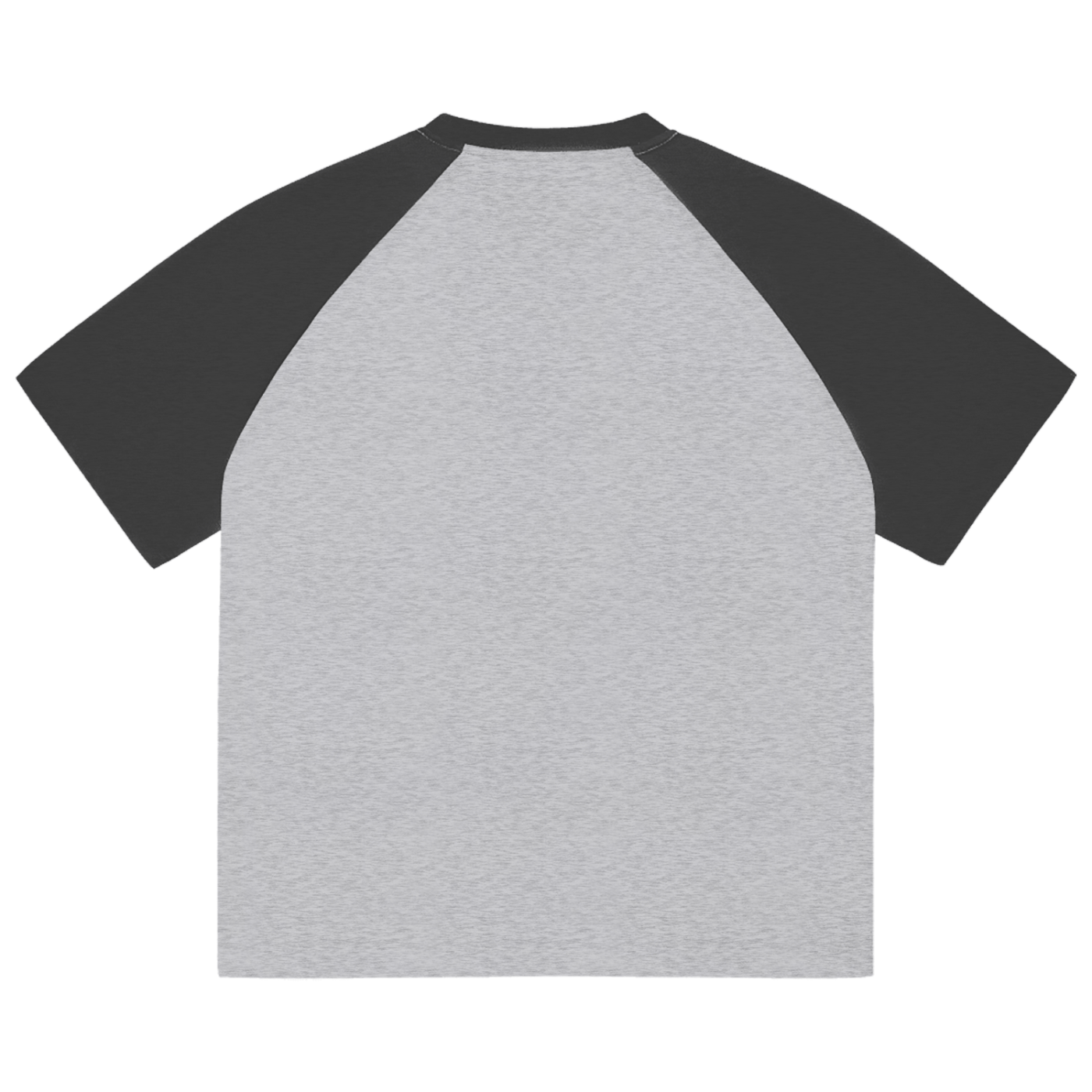 BLACK/GREY COLOUR-BLOCK TEE
