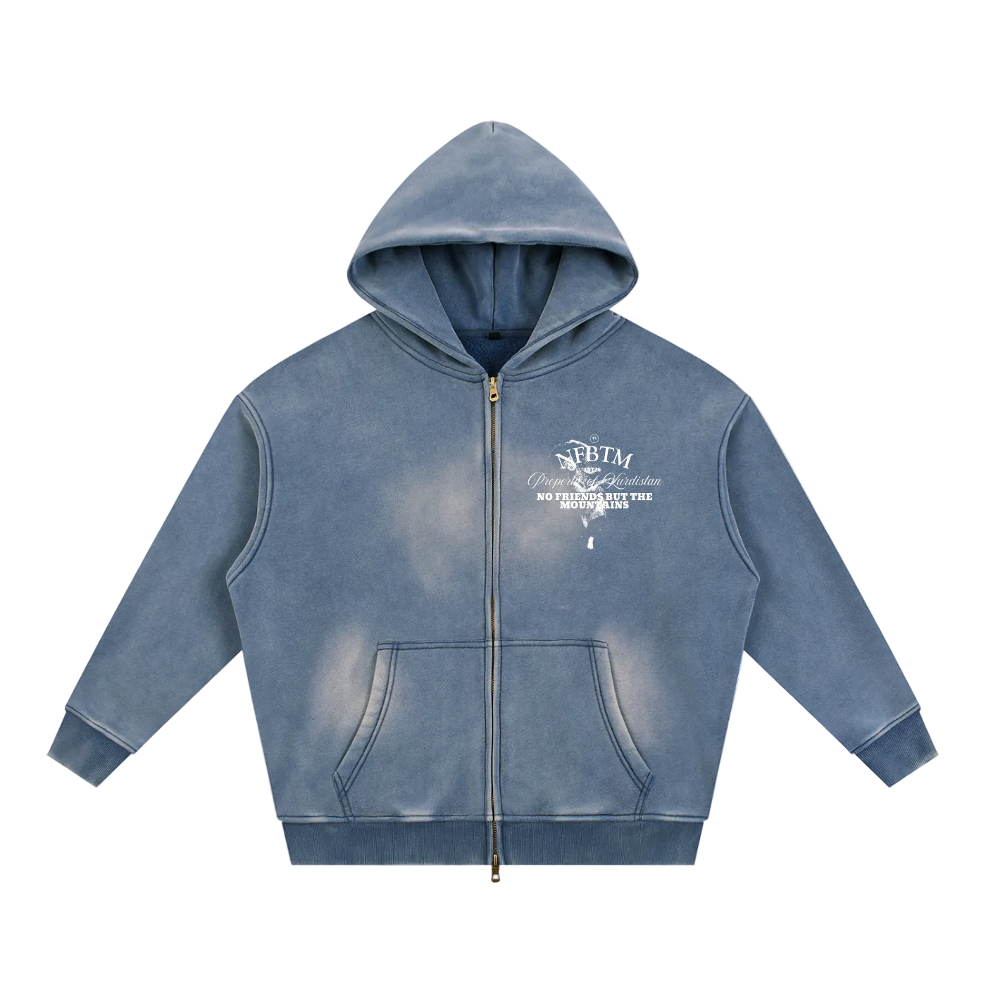 BLUE SUN FADED ZIPUP