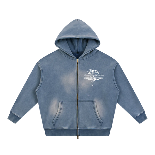 BLUE SUN FADED ZIPUP