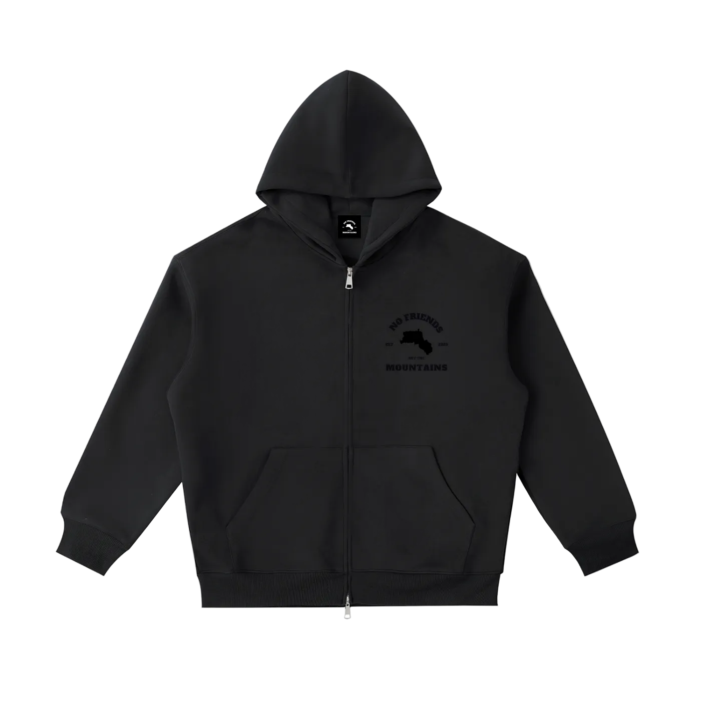 BLACK ON BLACK NFBTM ESSENTIALS ZIP UP