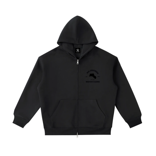 BLACK ON BLACK NFBTM ESSENTIALS ZIP UP