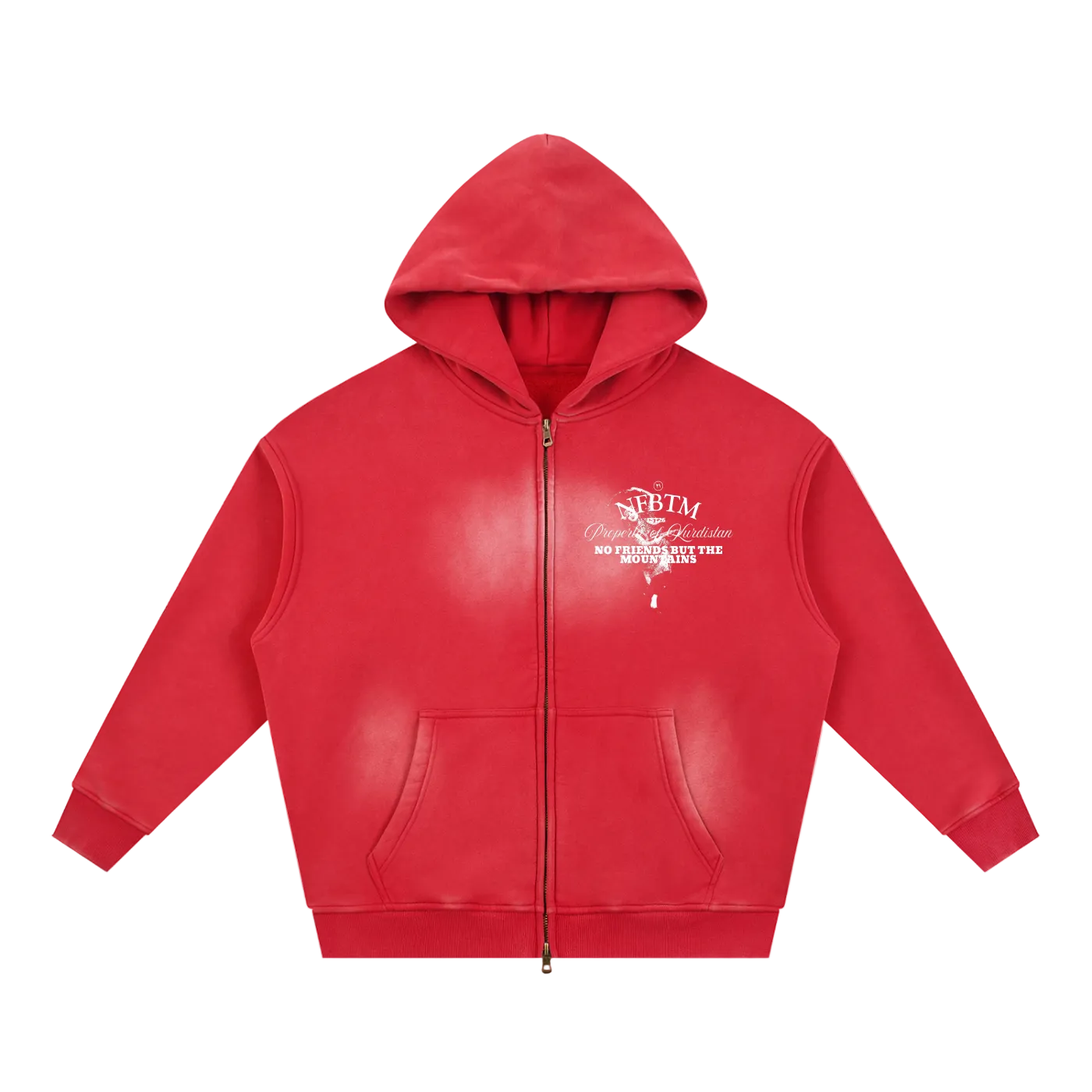 RED SUN FADED ZIPUP
