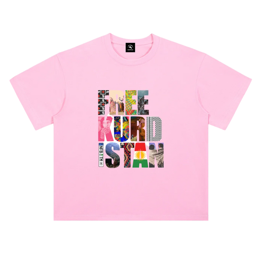 PINK FREE KURDISTAN TEE
