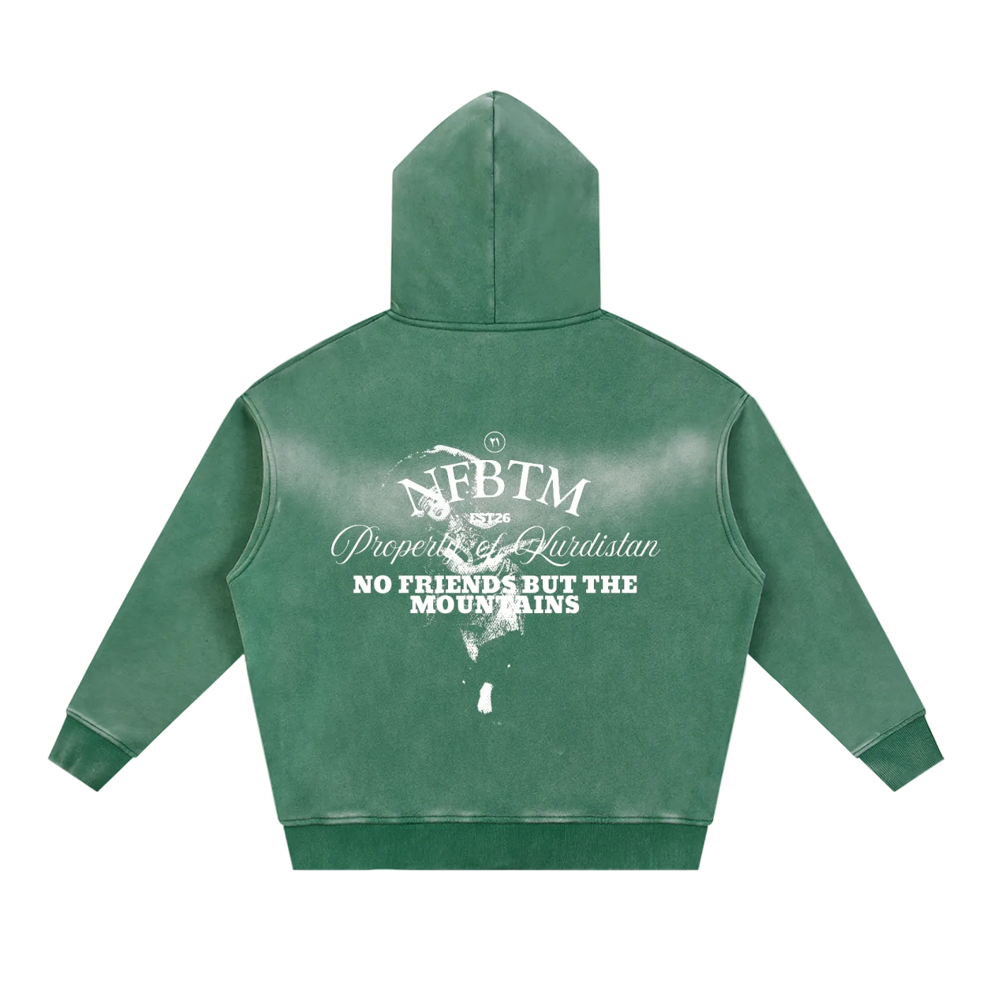 GREEN SUN FADED ZIPUP