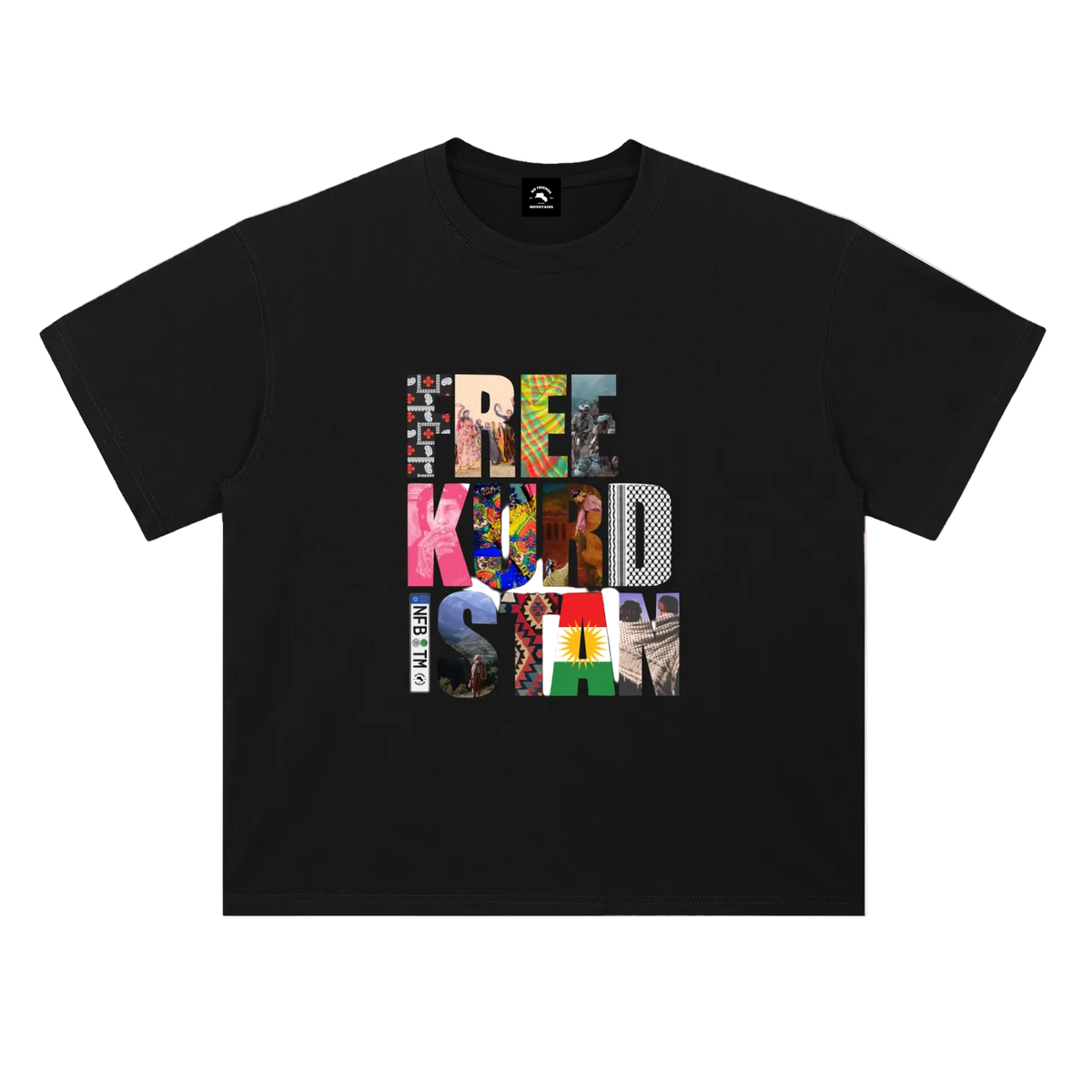 BLACK FREE KURDISTAN TEE