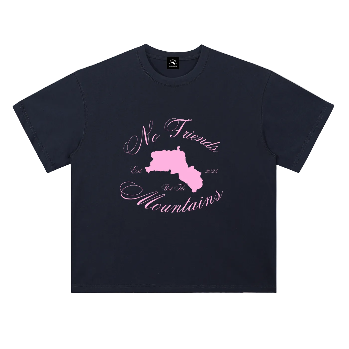 NAVY CURSIVE TEE