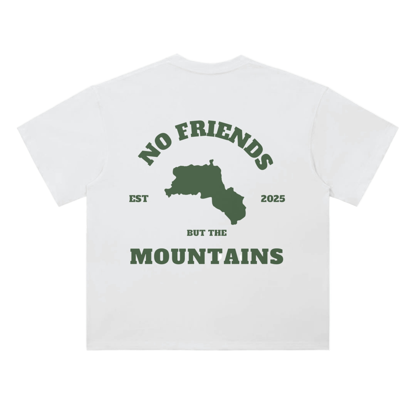 WHITE KHAKI BACKPRINT TEE