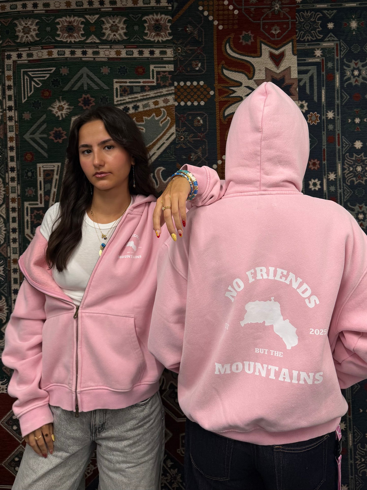 PINK BACKPRINT ZIPUP