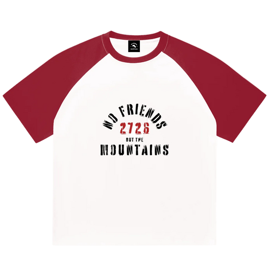 RED COLOUR BLOC TEE