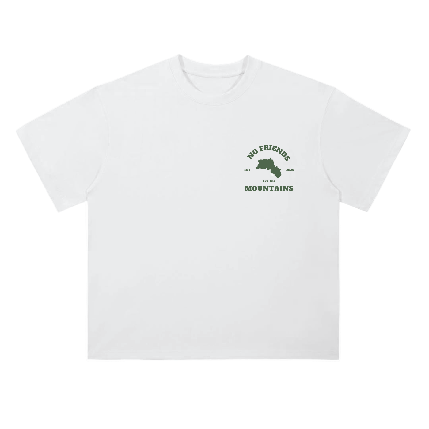 WHITE KHAKI BACKPRINT TEE