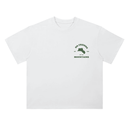 WHITE KHAKI BACKPRINT TEE