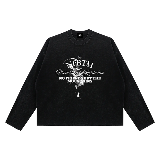 BLACK WAFFLE LONG SLEEVE