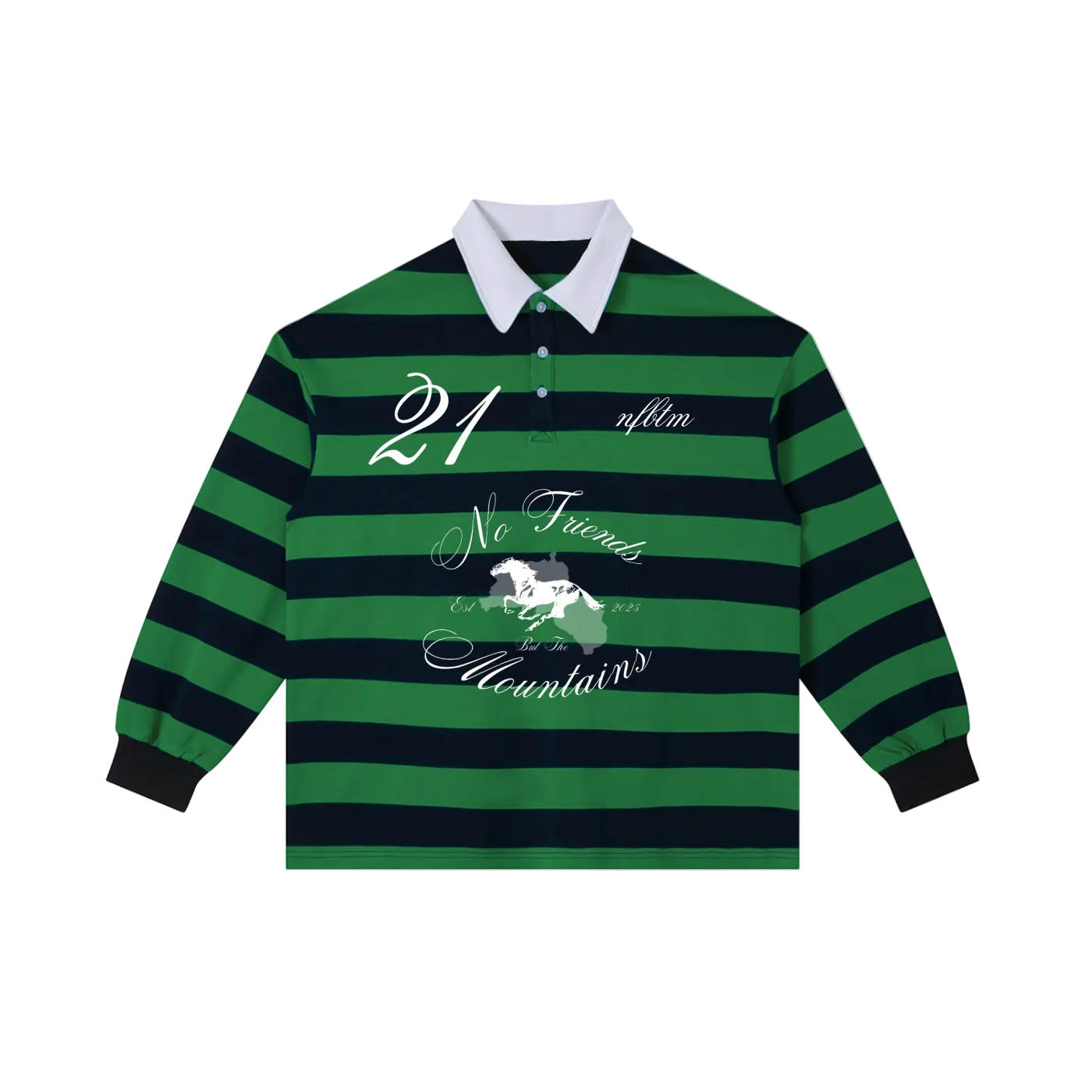 GREEN STRIPE POLO