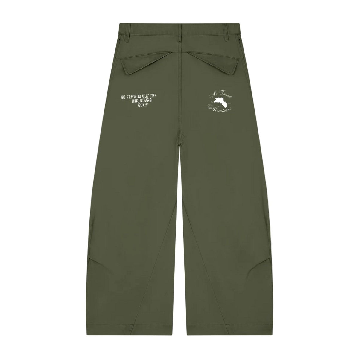 KHAKI WIDE LEG TROUSERS